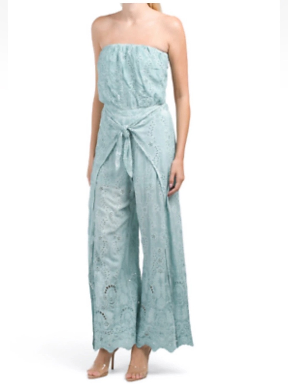 YOUNG FABULOUS & BROKE Surf Wash Ellis Eyelet Jumpsuit medium - Picture 2 of 7